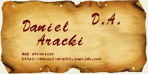 Daniel Aracki vizit kartica